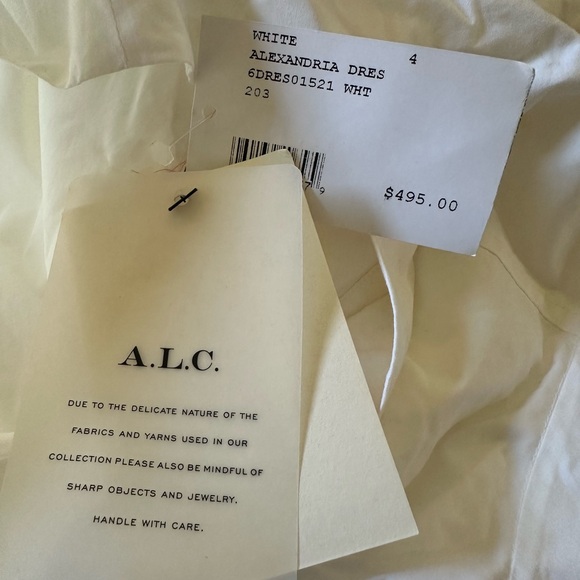 NWT A.L.C. Alexandria Dress in White Size 4 - Picture 7 of 11